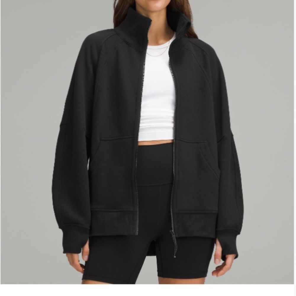 Scuba Oversized Funnel Neck Full Zip Sweater